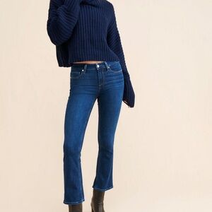PAIGE Dark Blue Cropped Flare SHELBY Jeans